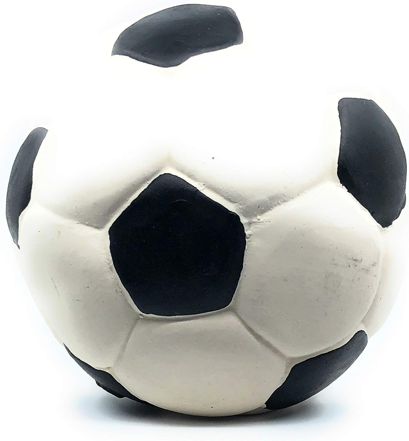 Medium Soccer Ball – Soft, Squeaky Dog Toy – Natural Rubber (Latex) – 3.25″ Diameter- for Medium Breed Dogs & Senior Dogs – Durable – Free from Harmful Chemicals