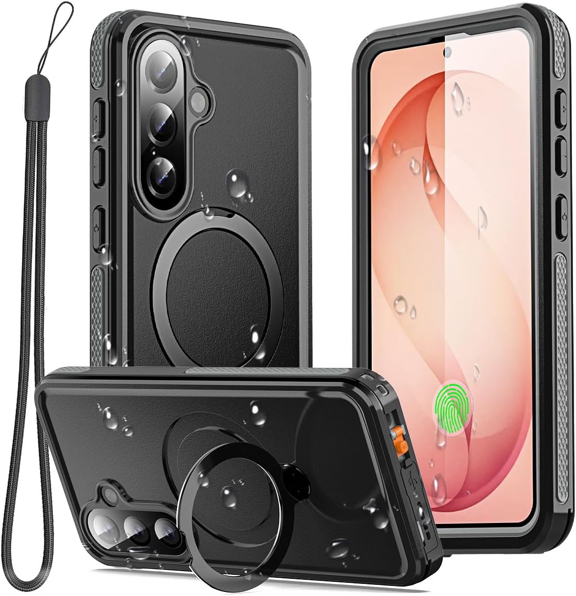 AICase Magnetic for Samsung Galaxy S26 Case Waterproof Magsafe[Ring Invisible Stand & Screen Protector][IP68 Underwater][Dropproof][Dustproof][Real 360] Shockproof Protective Phone Case 6.2" 2026