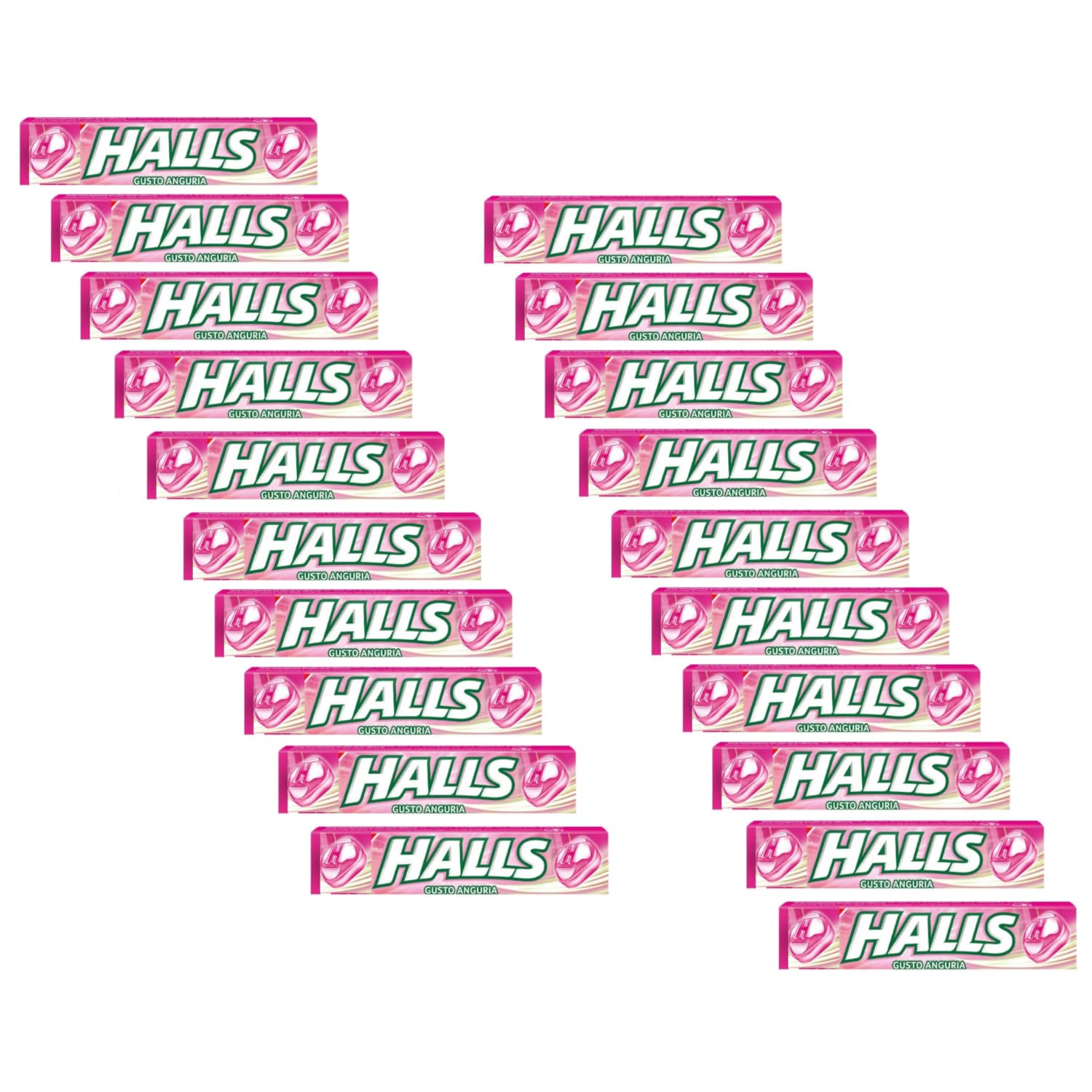 Halls® | Orzeźwiające Cukierki Bez Cukru | Halls® Arbuz | Cukierki o smaku arbuza - 20 sztuk (640 gr)