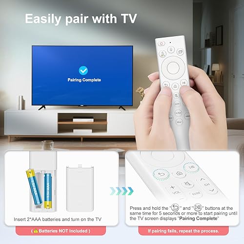 Vista 6 de Control remoto de repuesto por voz para Samsung-Smart-TV, para todos los televisores inteligentes universales Samsung Frame Neo QLED UHD 4K/8K