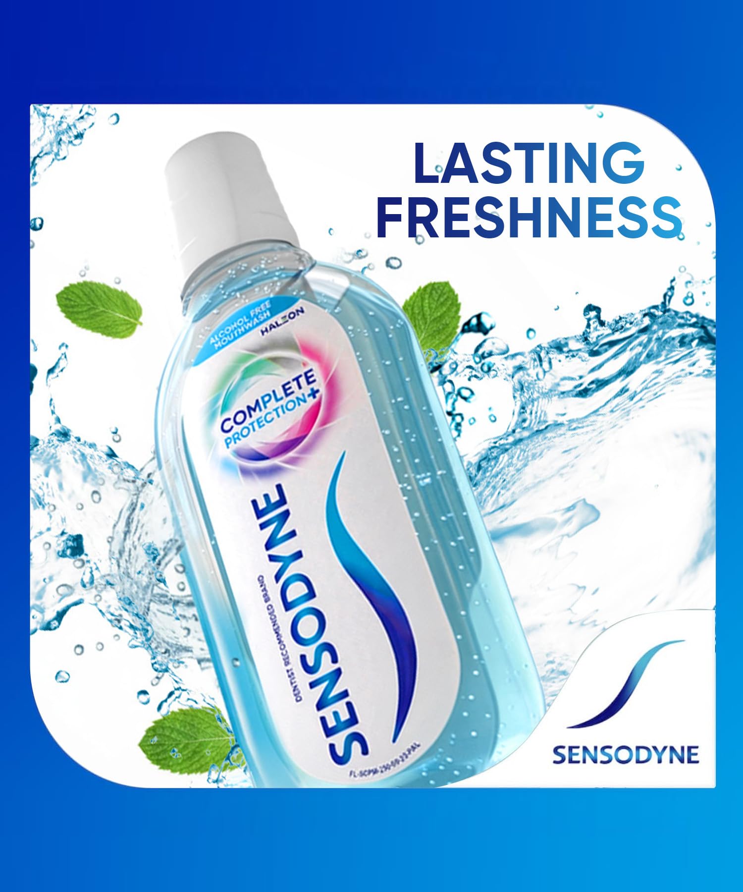 Sensodyne Mouthwash Complete Protection+, All in One Mouth Wash for Sensitivity Protection, Strong teeth and lasting freshness, Pack of 250ml X 2,500ml product image 4