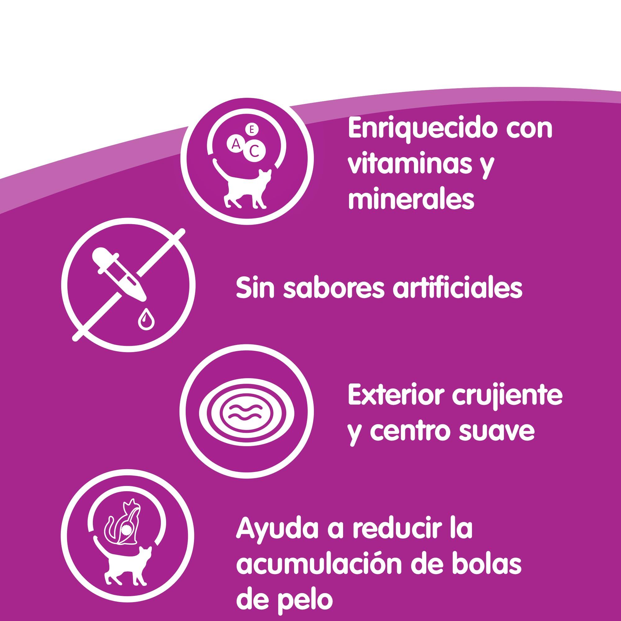 whiskas Snacks Anti-Hairball para Gatos, 50g (Pack de 6)