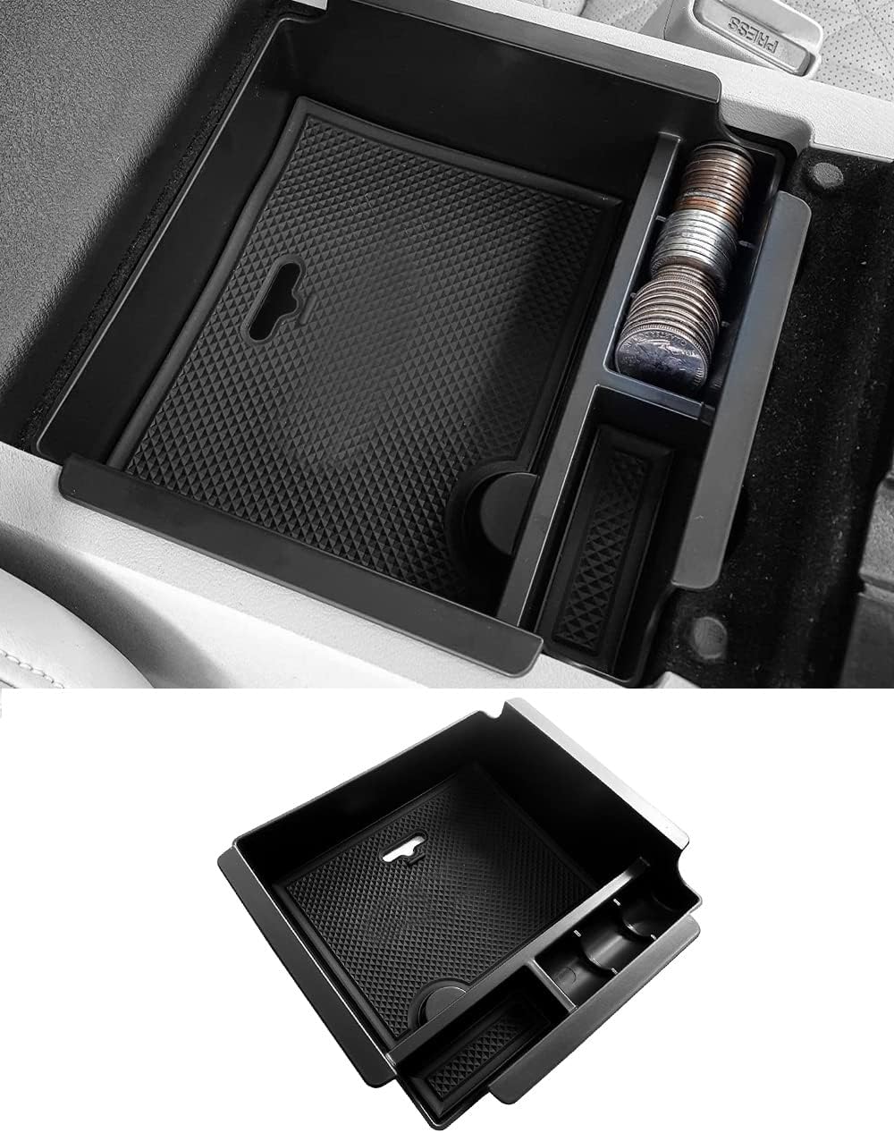 Vesul Center Console Armrest Storage Box Compatible with Nissan Maxima 2016-2023 ABS Tray Insert Organizer Glove Pallet