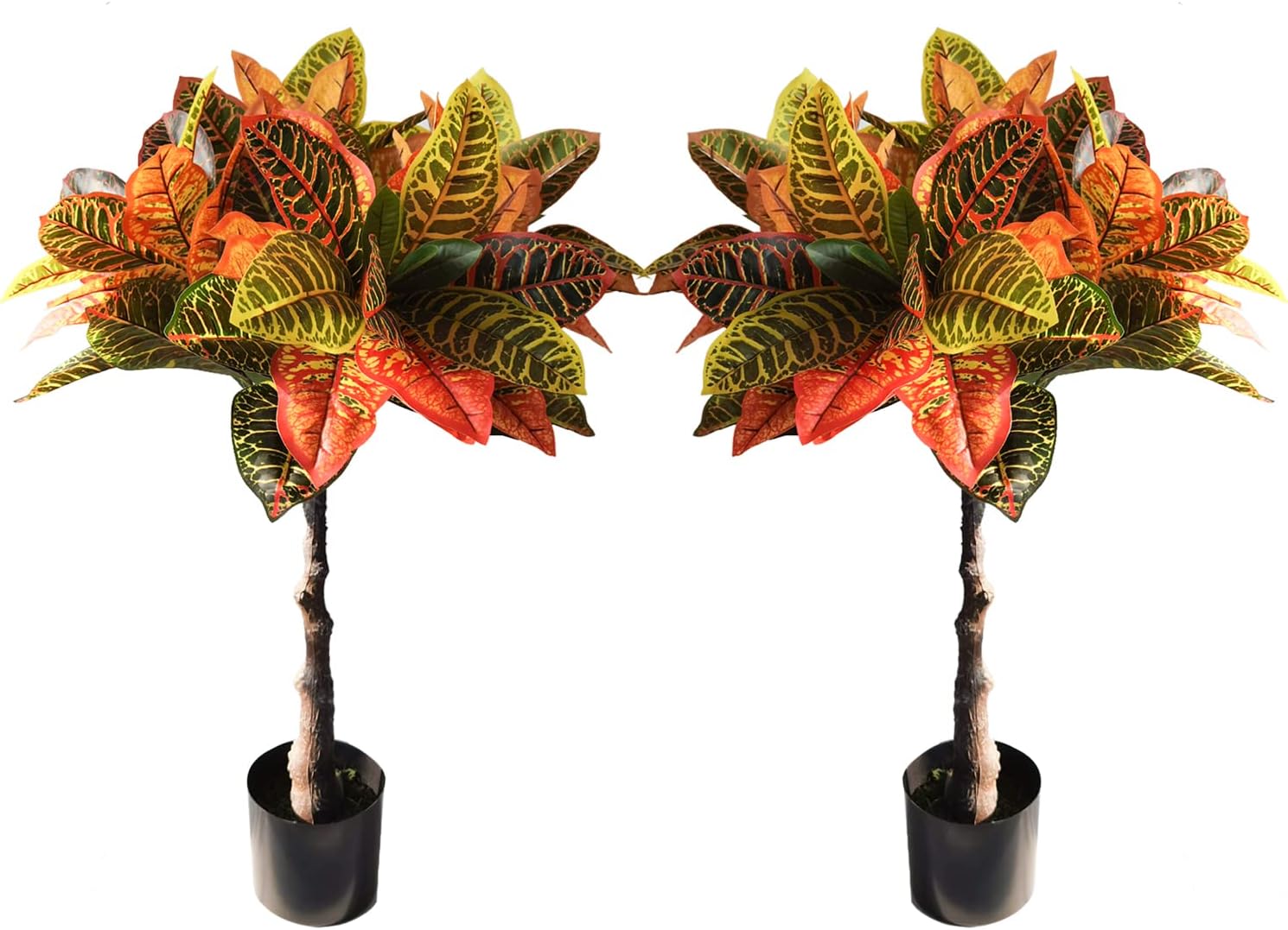 Artificial Croton Palm Tree,Faux Silk Croton Palm Plants