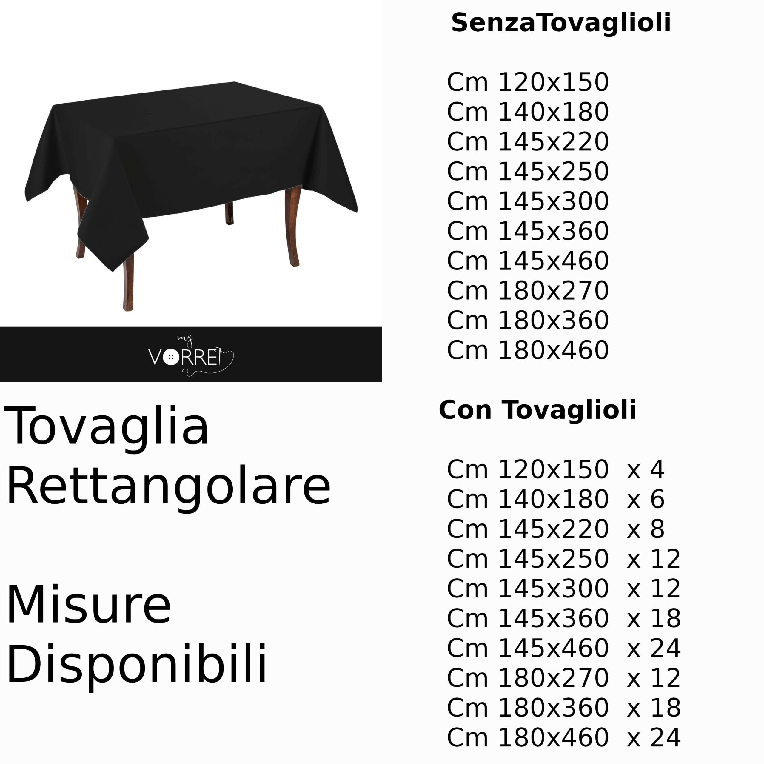 Tischdecke, einfarbig, rechteckig, Baumwolle, 100 % cm, 145 x 220 cm, mit 8 Servietten