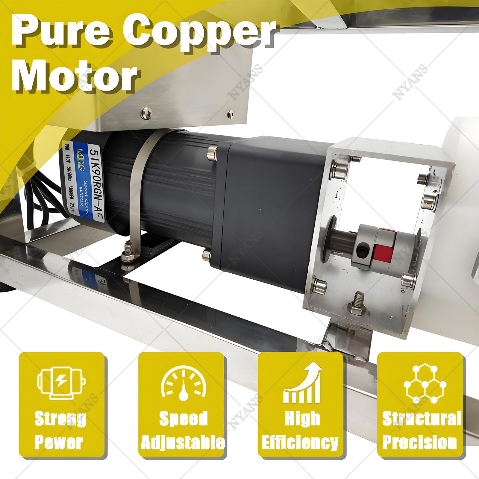 NYANS Pompe De Transfert De Miel Électrique, Pompe à Came 6-10 L/Min, à Vitesse Réglable, avec Tuyau De 3 m pour Le Remplissage Ou Le Transport De Liquides Visqueux Liquide, 90 W