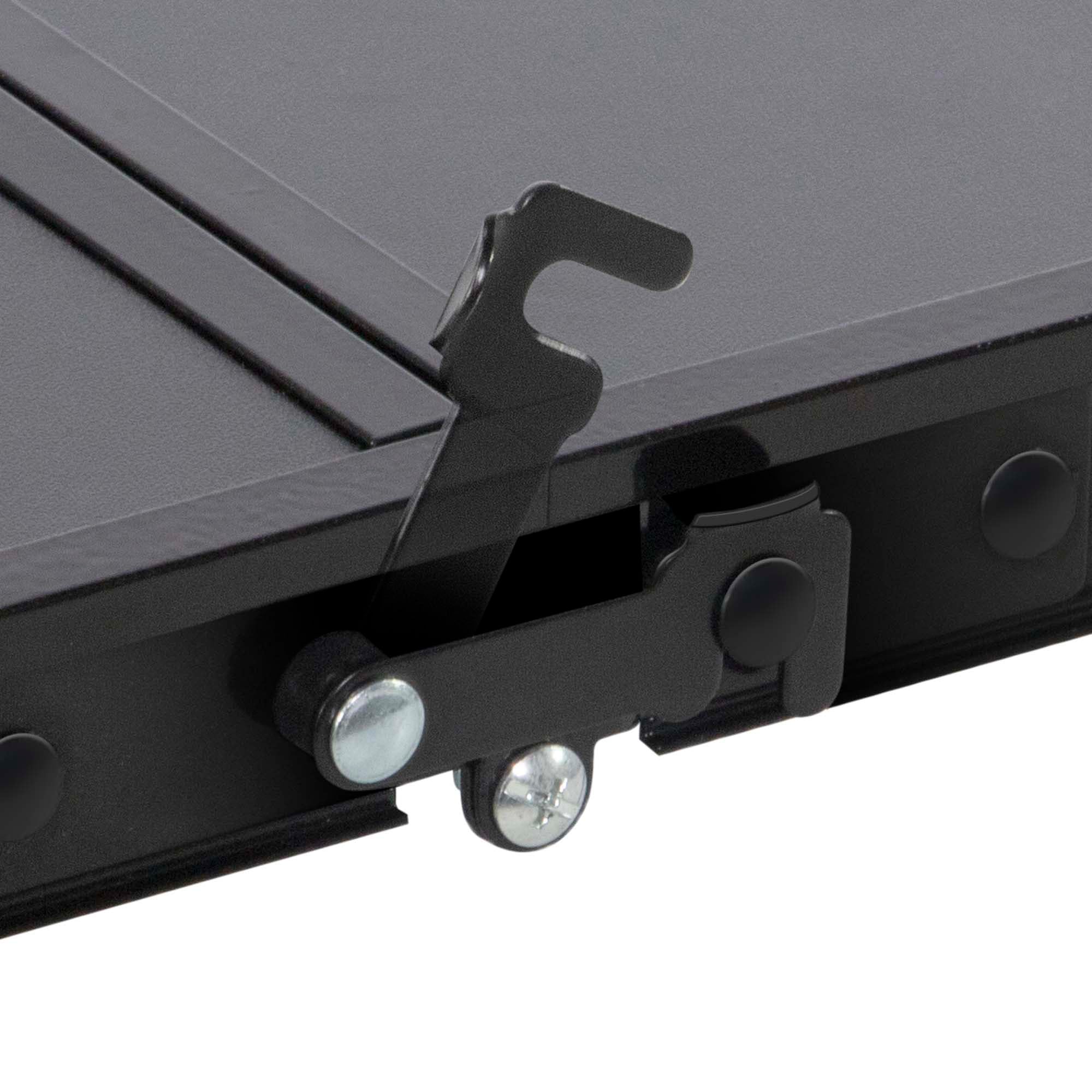AKTIVE Mesa Plegable, 90 x 60 x 70 cm, Topes Antideslizantes, Tablero MDF, Estructura de Aluminio, Sistema de nivelación Integrado, Soporta 30 kg, Peso Ligero (63054)