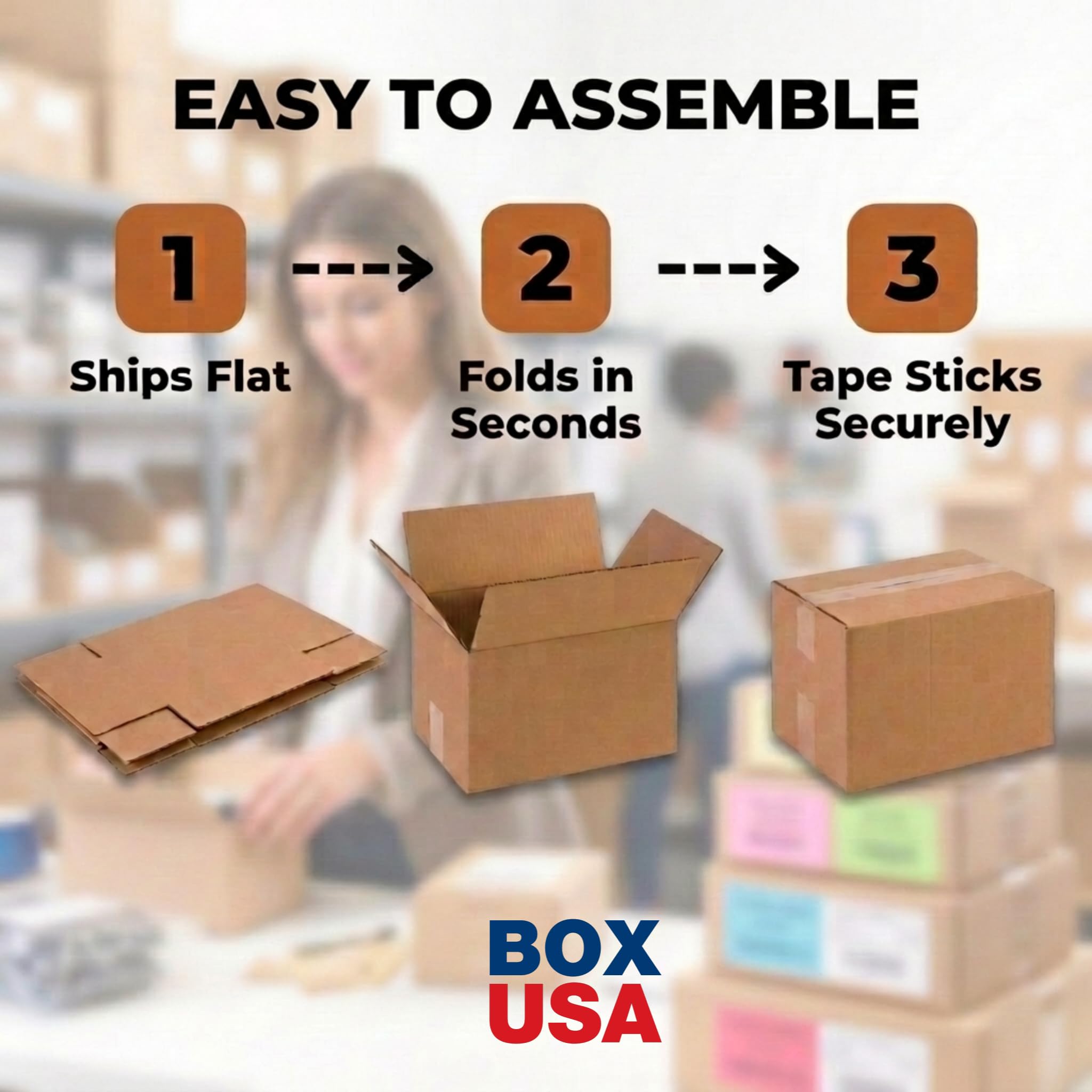 Select a size: tape Logic easy-fold Mailers, 24" X 18" X 2", White, 50