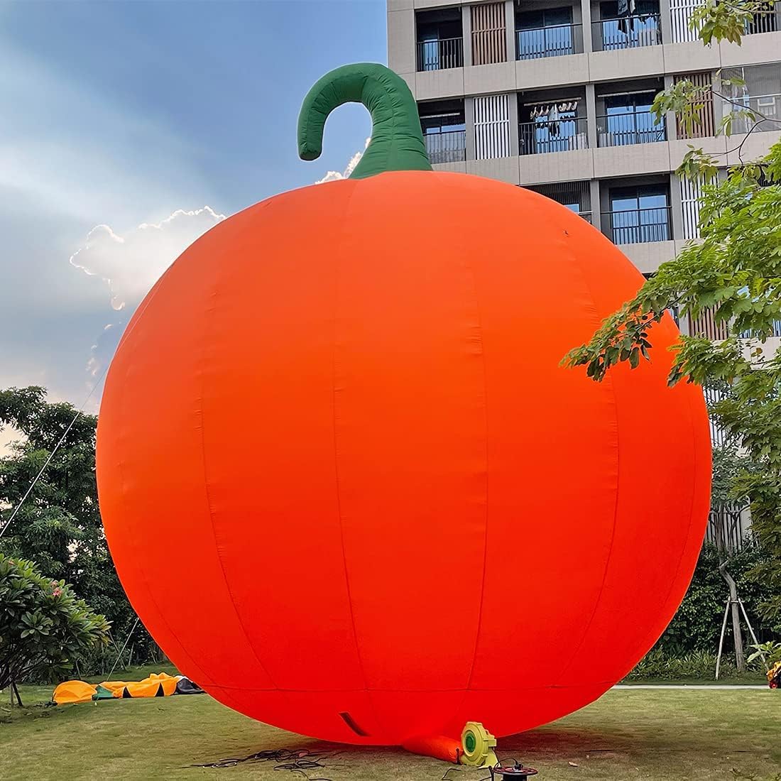 33FT Giant Premium Halloween Inflatable Pumpkin Decorations with Blower, Blow up Halloween Decorations Outdoor Holiday Decor for Outdoor Yard Lawn Xmas Party with No Light