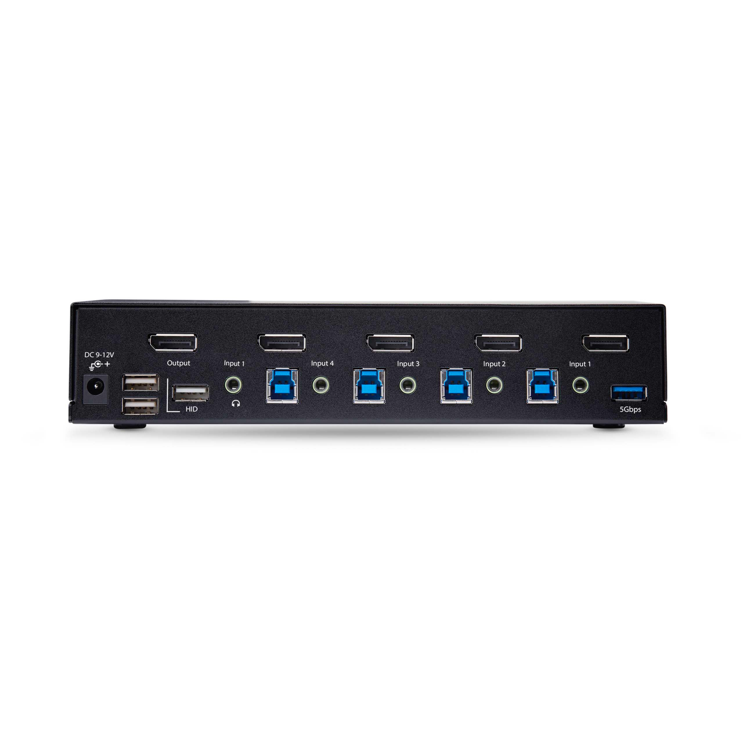 StarTech Switch KVM DisplayPort 4 Porte 8K 60Hz 4K 144Hz DP 1.4 USB 3.0 | Struttura in Alluminio, Ideale per Reti Sicure a Quattro Computer