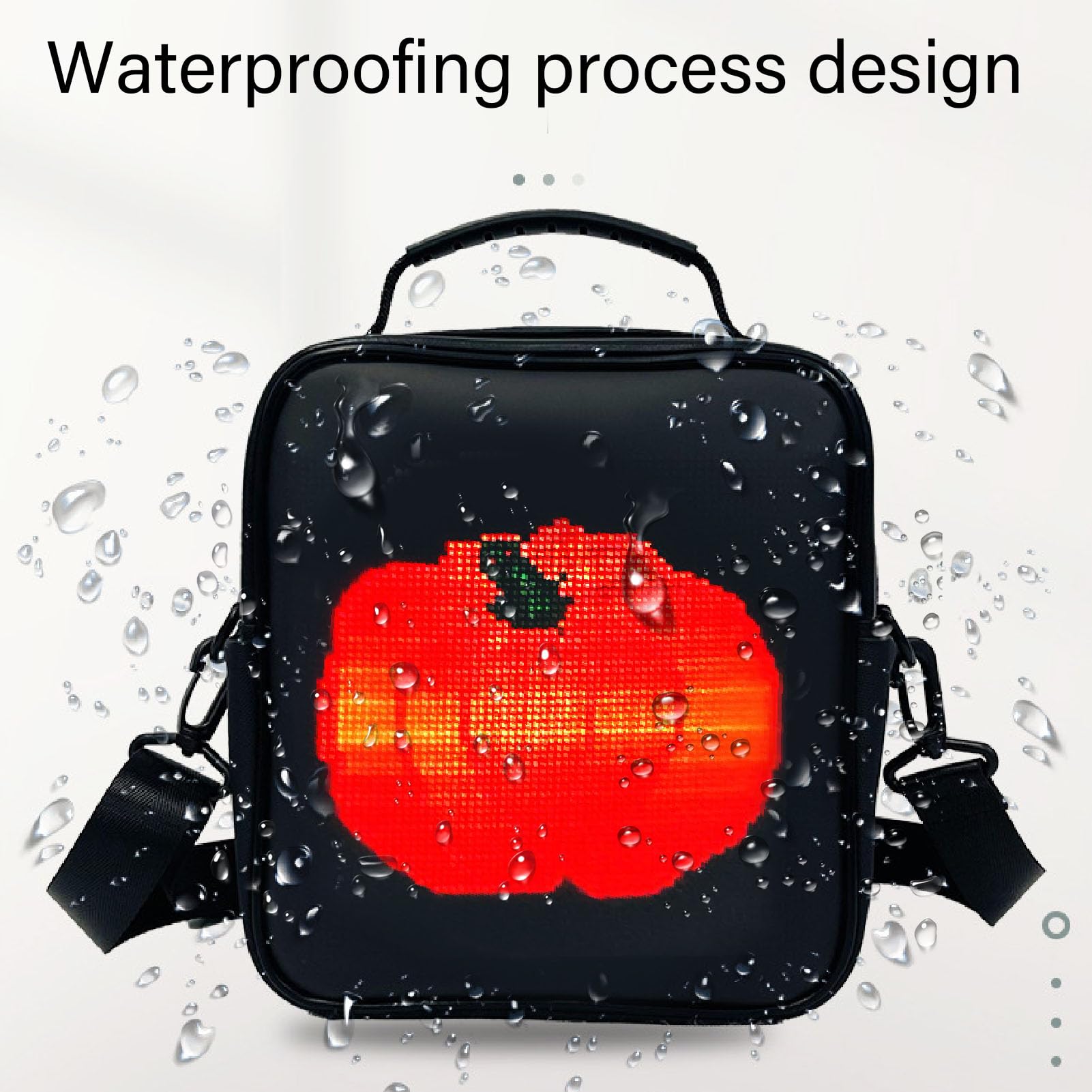 Elprico LED-Rucksack, Vollfarbbildschirm, Programmierbarer Bildschirm, Wasserdichter Rucksack, Vielseitiger App-Steuerung, DIY-Laptop-Rucksack für Männer und Frauen, Geburtstagsgeschenk