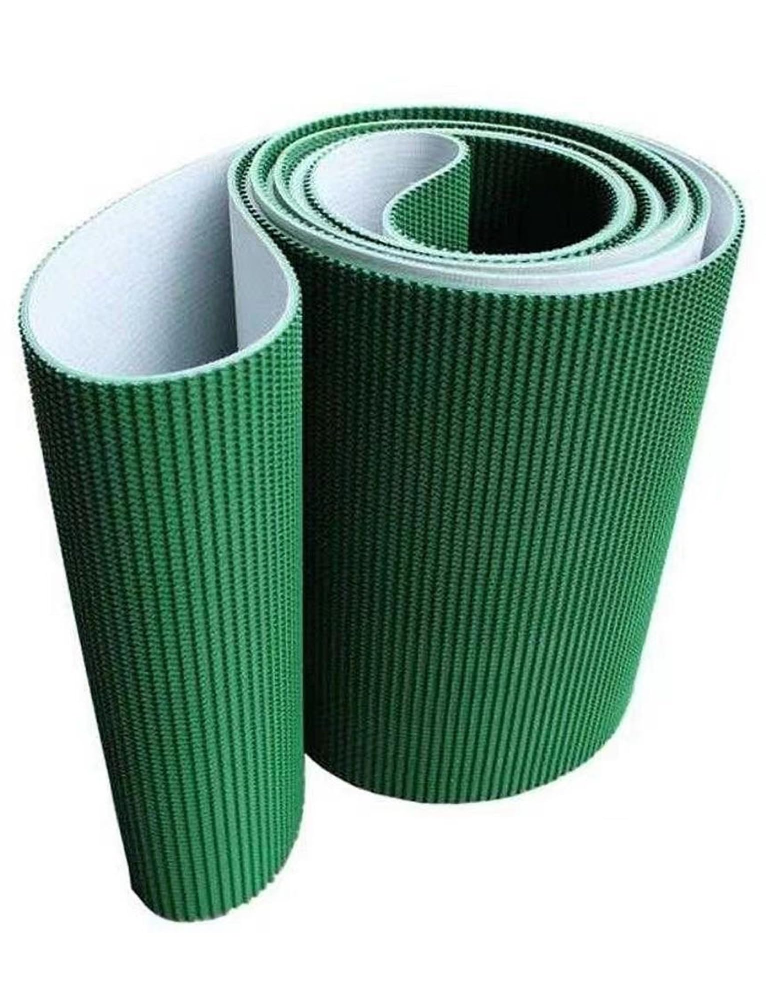Bande transporteuse de transmission en PVC vert de 3,9 m de long, 5 mm d'épaisseur, bande transporteuse industrielle pour une utilisation intensive (340 x 50 cm), durable et polyvalente