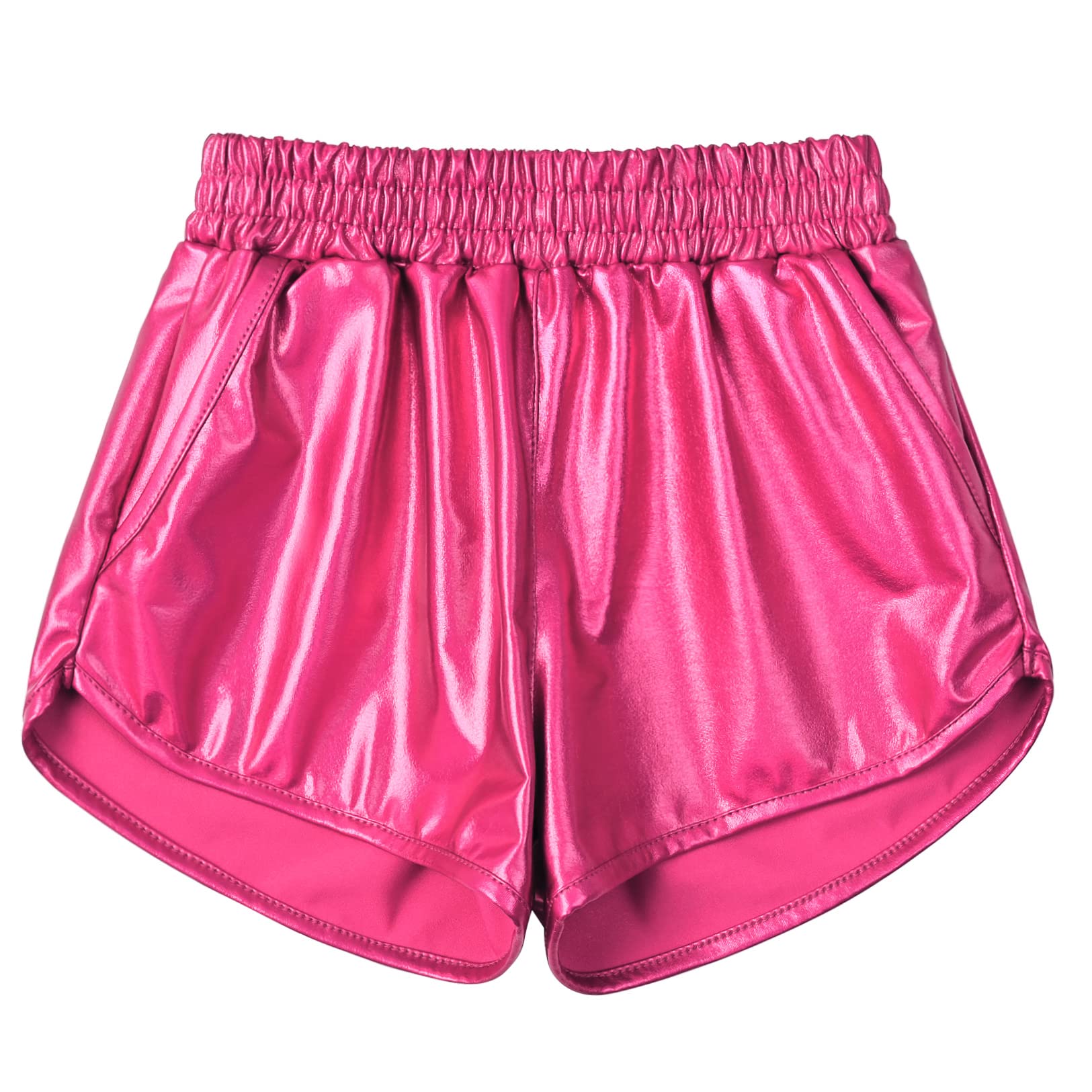 Mirawise Girls Metallic Shorts Shiny Hot Pants Sparkly Dance Outfits Short Pants