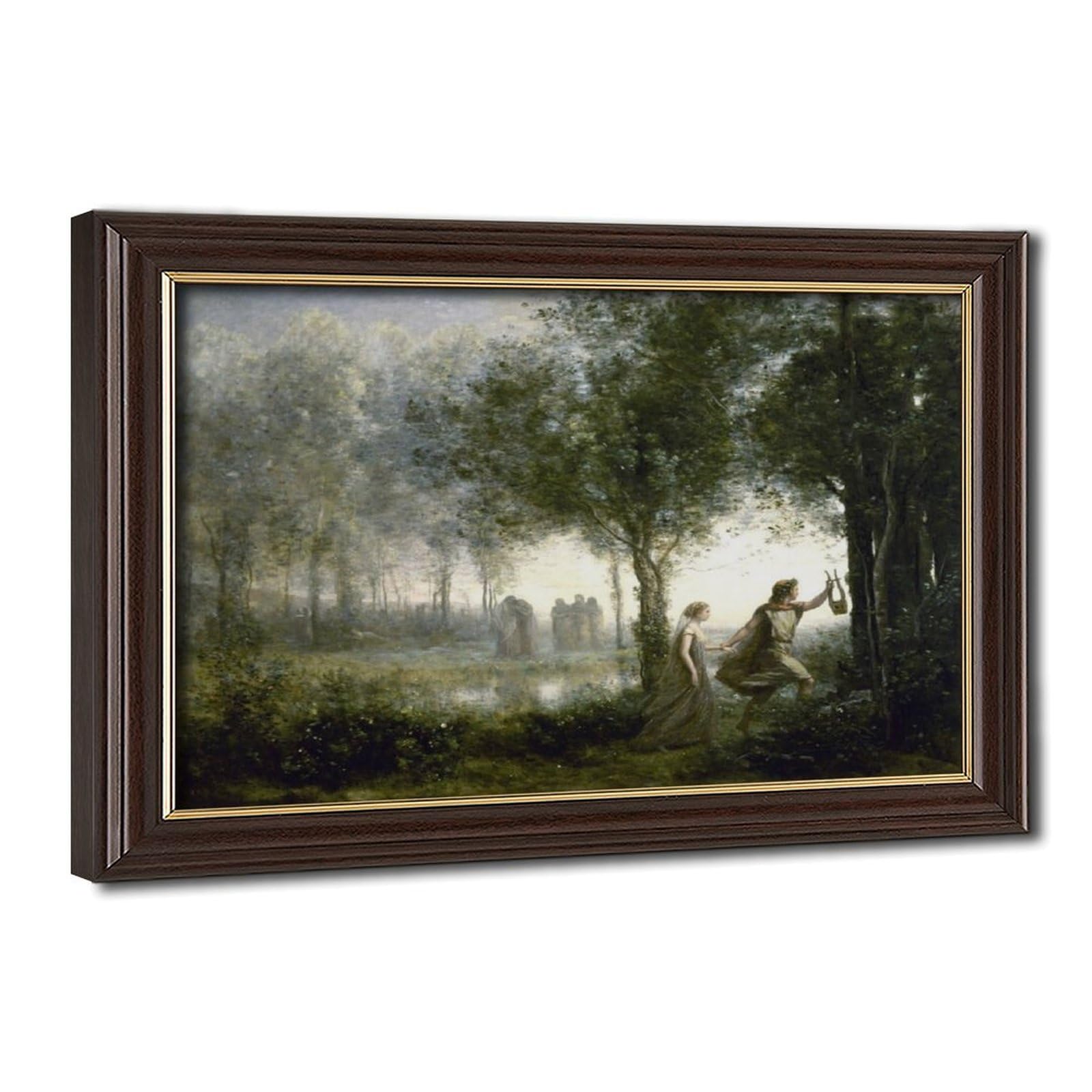 WCYB Jean Baptiste Camille Corot Orpheus Leading Eurydice From The Underworld Prints Posters Canvas Deco Paintings Wall Art For Office Living Room Hangable