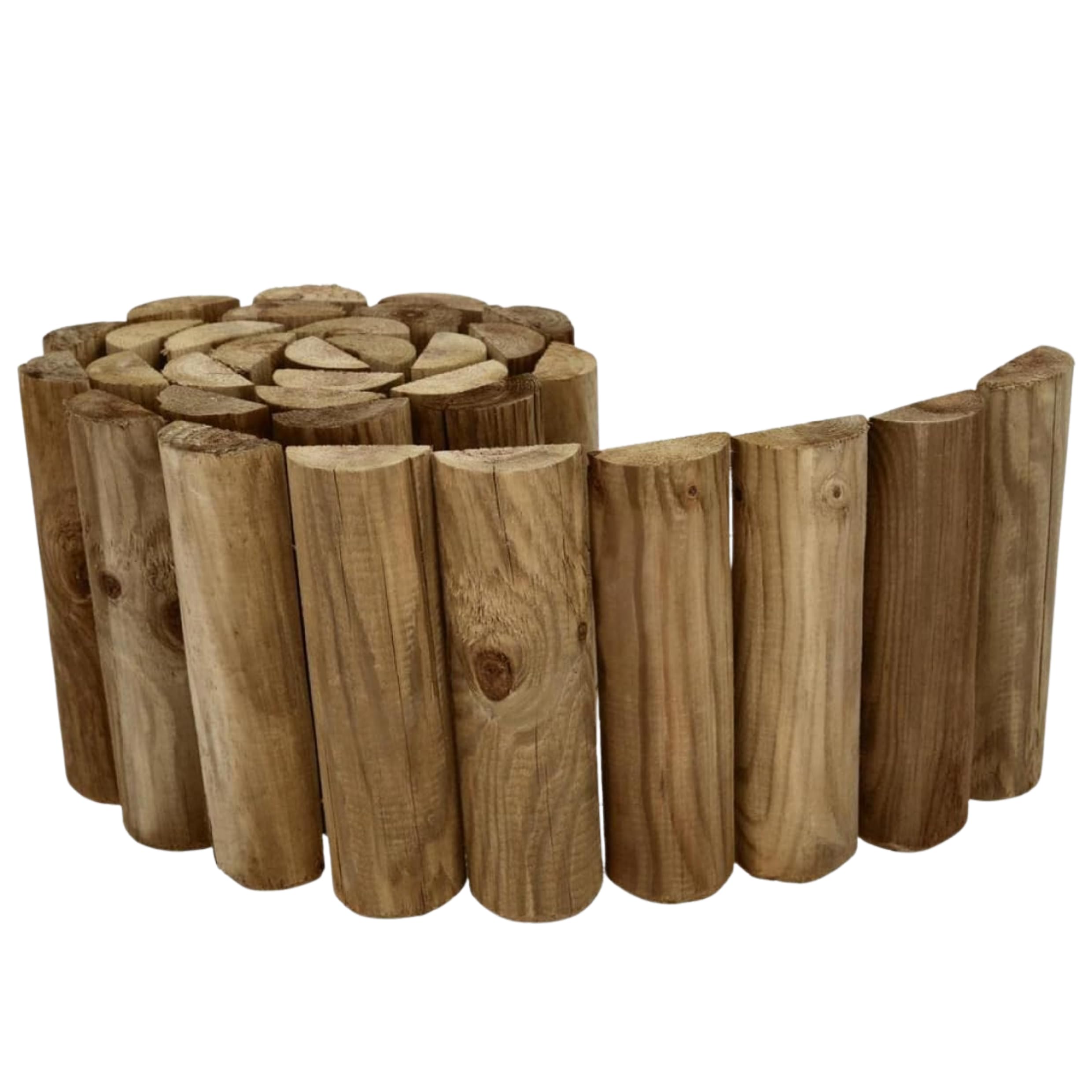 Recinzione in Legno Impregnato Rollborder Bordure con Certificazione PEFC Ideale per Recinzioni,Delimitazione per Aiuole,Prati,Giardino,Piante,Fiori Varie Dimensioni (6x250x30 cm)