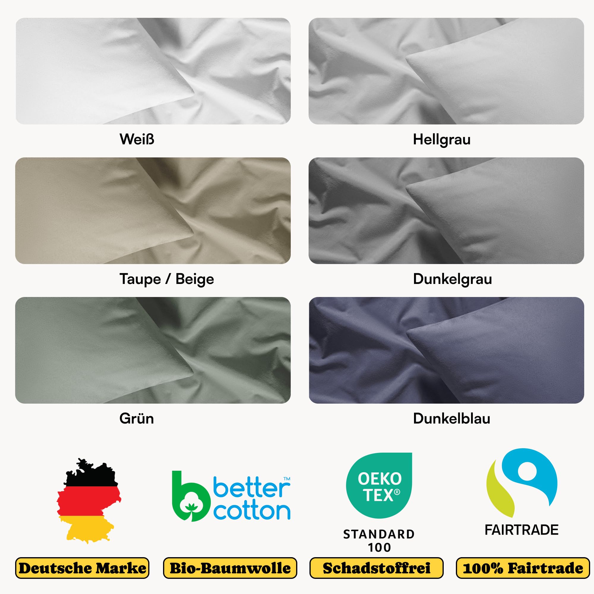 Juego de 2 fundas de almohada de 40 x 80 cm, color gris claro (2 unidades), 100 % algodón percal (cepillado), certificado Oeko-Tex, transpirable, 40 x 80 cm, funda de almohada con cremallera,