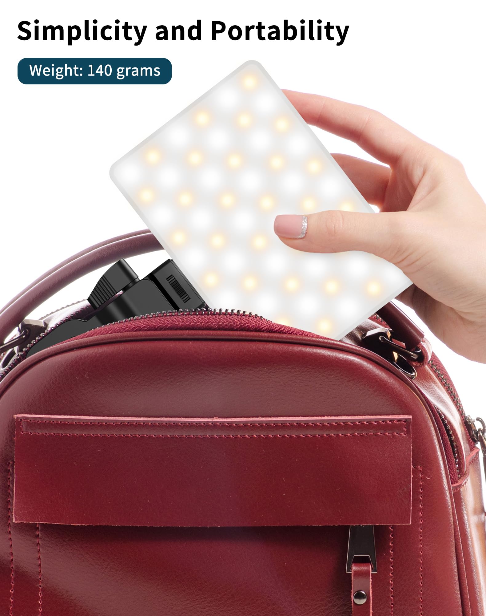 120LED Phone Light Clip: luce selfie per iPhone, regolabile 3 modalità di illuminazione, 3000 mAh, 2500 k-2900 K, CRI95+, illuminazione per registrazione video, luce fotocamera, uso per TikTok