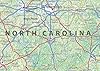 North Carolina State Poster Map - 13.3 x 30 inches - Paper Laminated #1