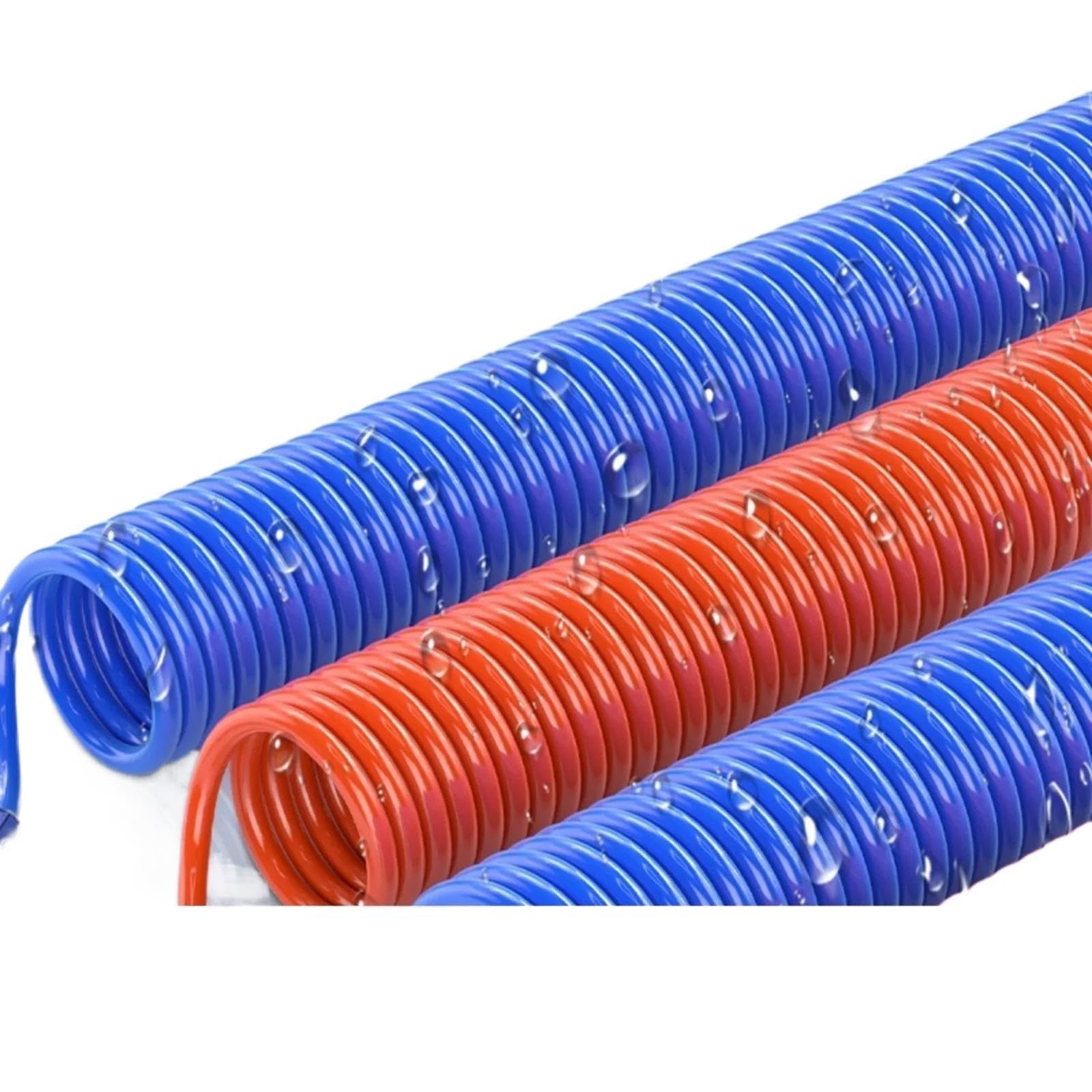 Przemysłowy wąż pneumatyczny niebieski czerwony spiralny wąż sprężarki powietrza długi wąż sprężarki powietrza (niebieski-8x5-EU, 3M)