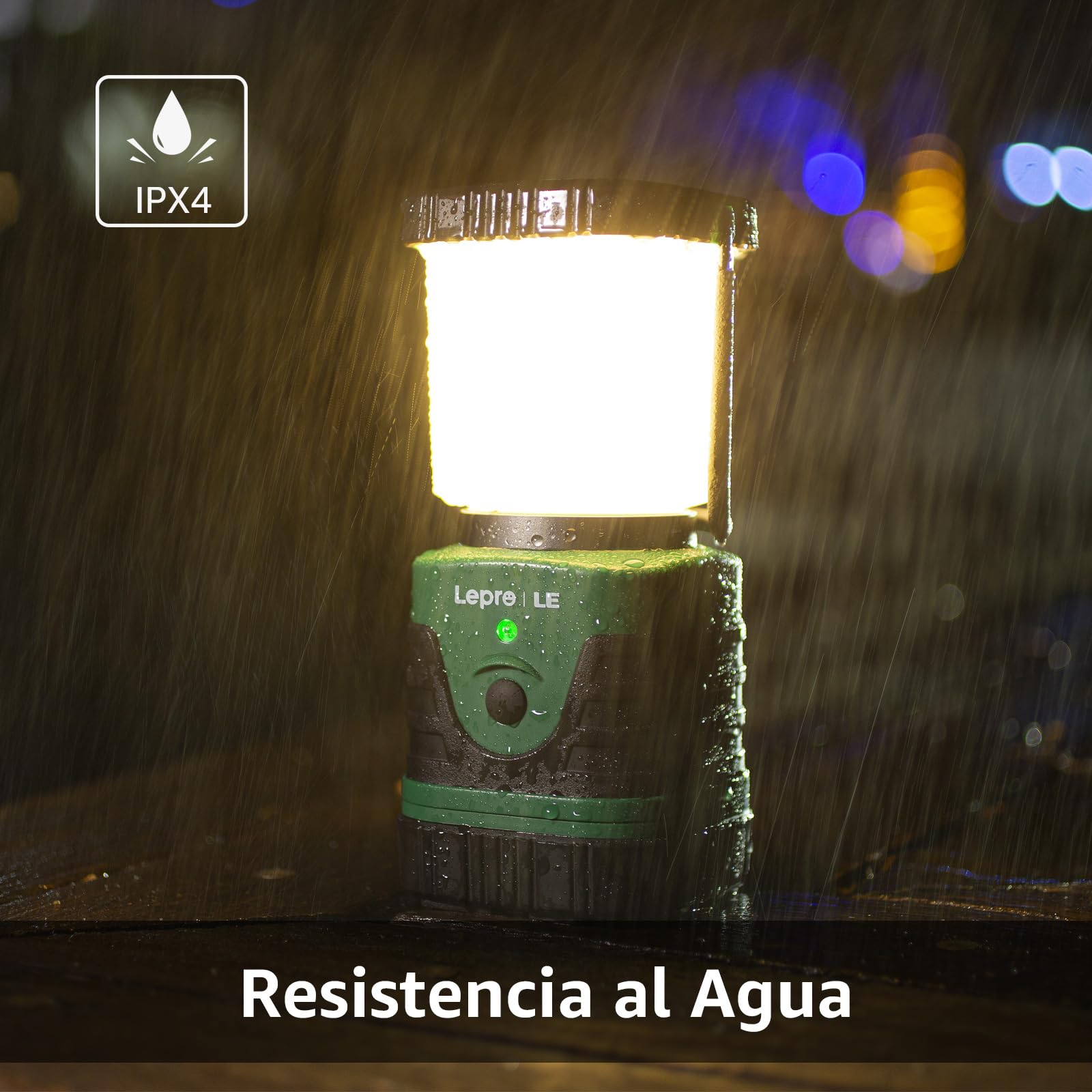 Lepro Linterna de Cámping LED Recargable USB, Farol Portátil 1000 LM de Alta Luminosidad con 4 Modos y Batería de Hasta 12h, Lámpara Impermeable IPX4 para Emergencias, Senderismo y Pesca