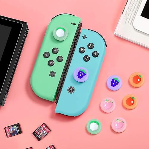Miniatura 8 de Fintie Tapa de joystick para Nintendo SwitchSwitch OLED Model & Switch Lite 4 pares (8 piezas) cubierta de silicona suave tapas de agarre para