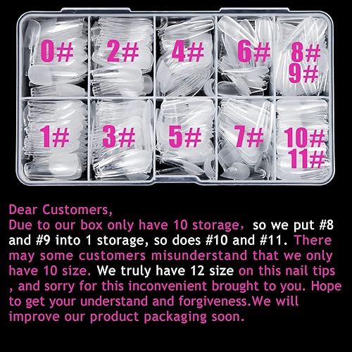 Miniatura 3 de Medium Stiletto Soft Melous 600PCS Pre Buff Full Cover Half Matte Gel x Uñas Puntas