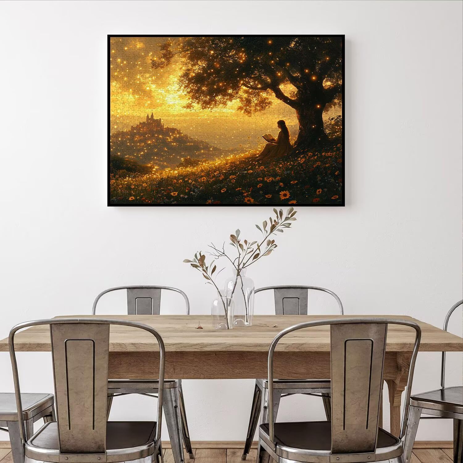 Puzzle 1500 sztuk Zachód słońca Trudne drewniane puzzle, n-464 | Niemożliwe wyzwanie, inteligentna gra zręcznościowa, gry logiczne dla całej rodziny, pomysł na prezent, drzewa