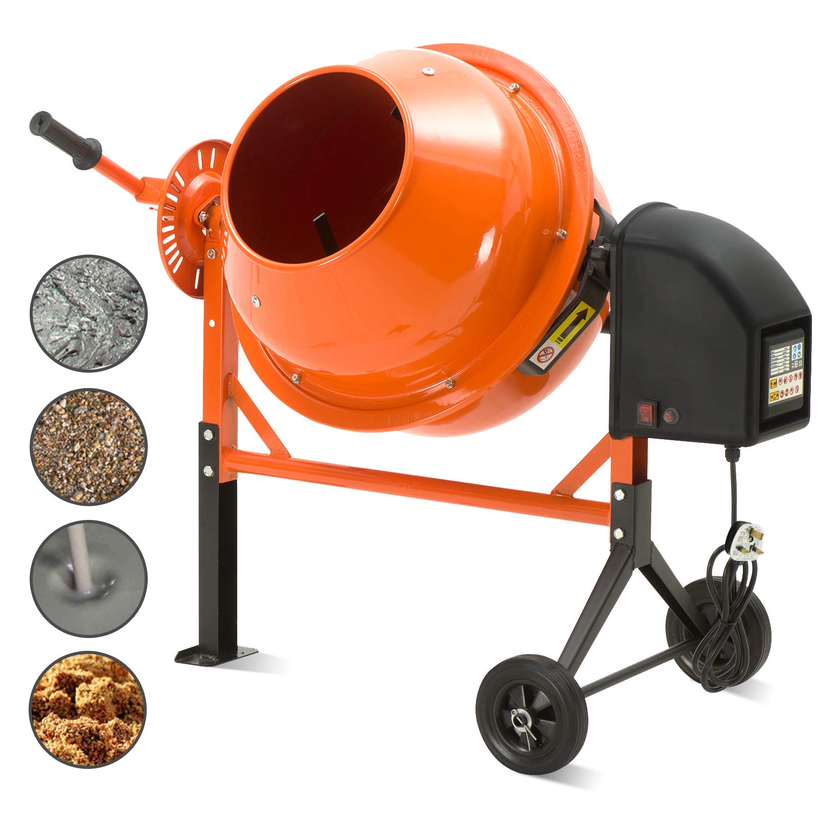 Buy SUNCOO 63L 230V/50HZ230W Concrete Cement Mixer Mortar Mixing