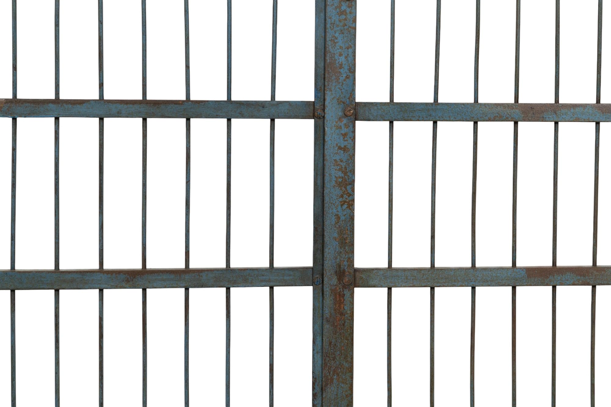 Biscottini Porte en fer pour extérieur 115x115x5 cm | Porte en fer forgé avec finition antique | Porte jardin extérieur pièce unique, Clôtures décoratives (Vert eau)