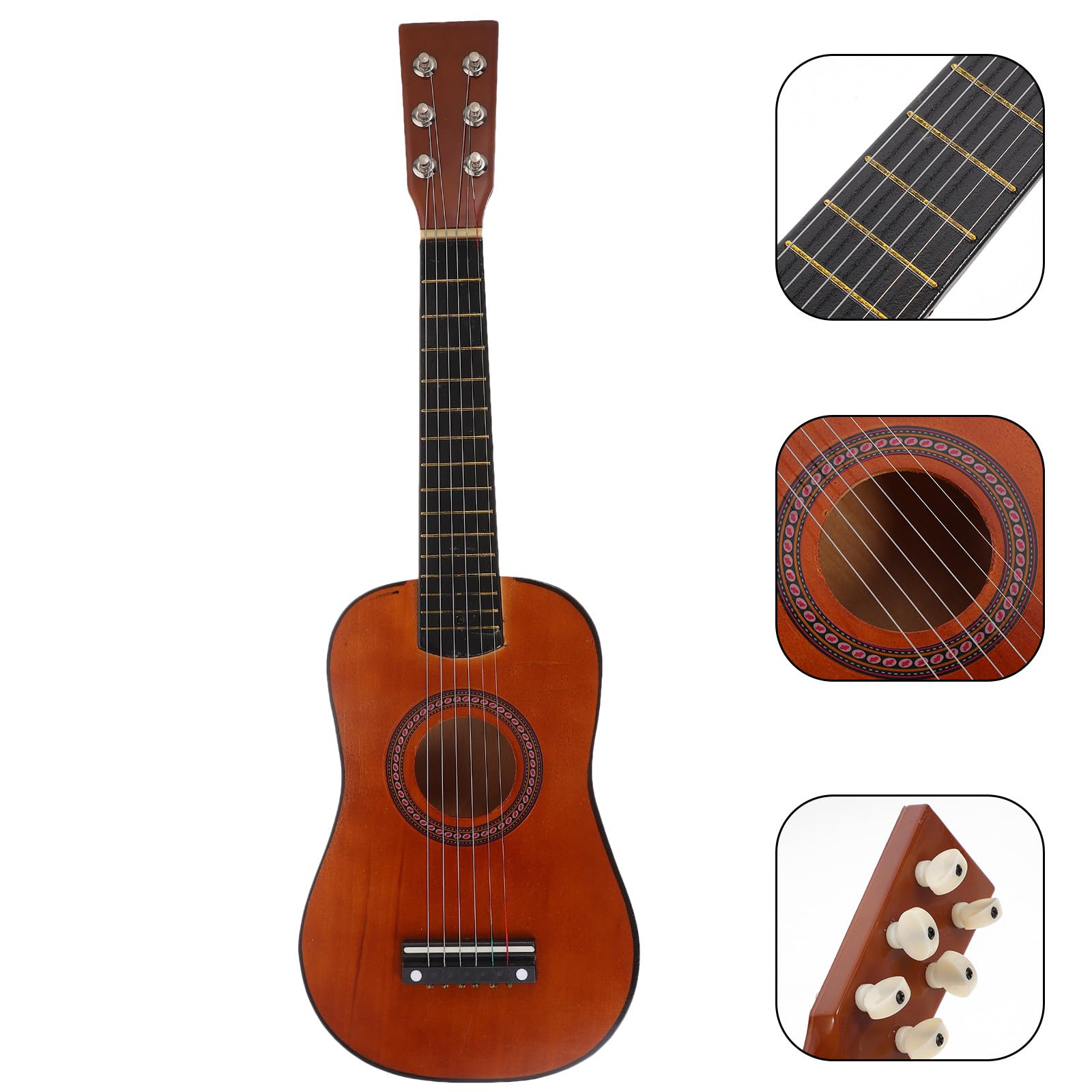 Guitarra Infantil de Madera para Principiantes Juguete Musical Educativo para Niños Diseño de 23 Pulgadas Adecuado para Aprender y Desarrollar Interés Musical