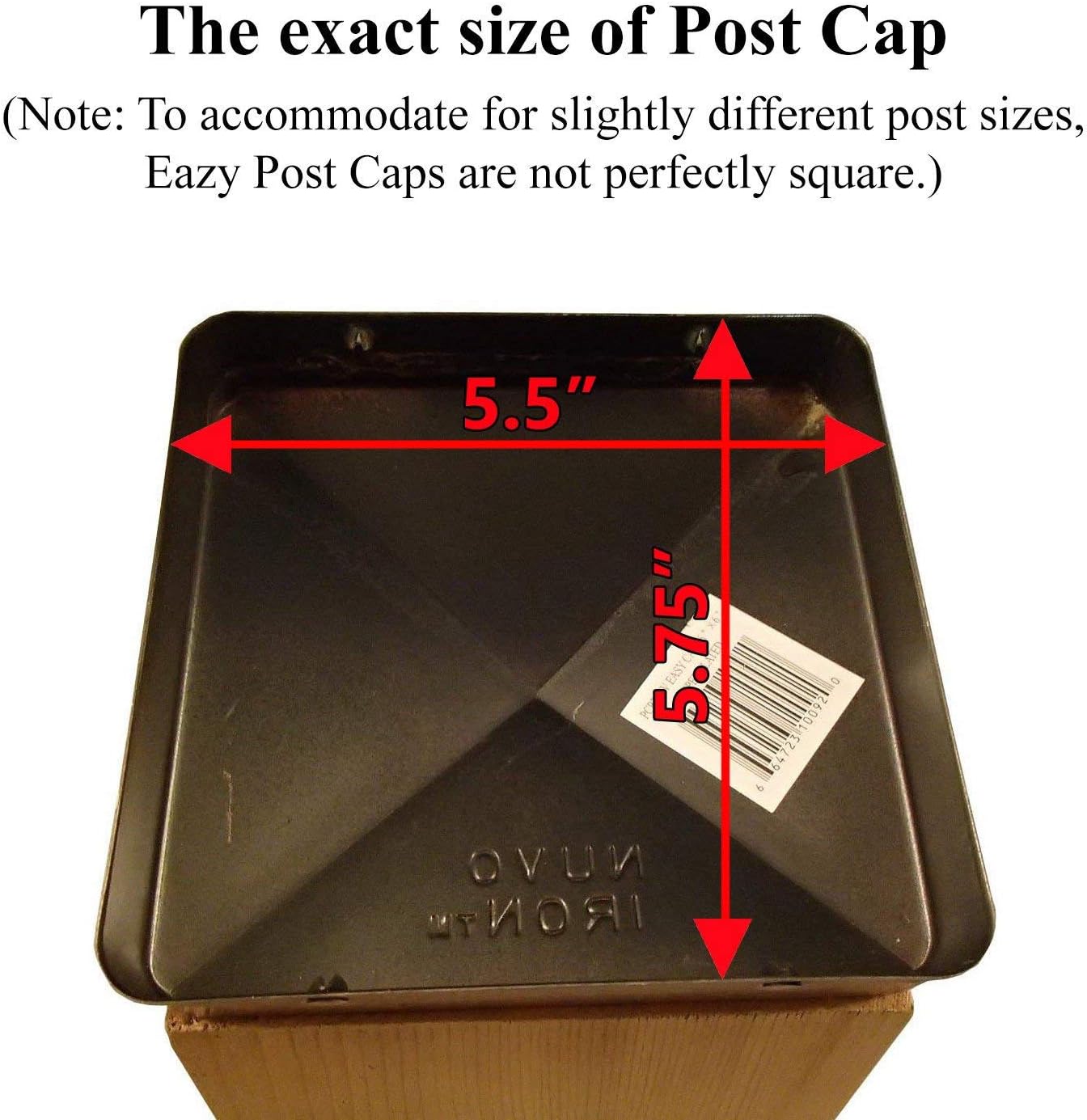 Nuvo Iron Eazy Cap™ Pyramid Post Cap, 5 1/2" X 5 1/2"