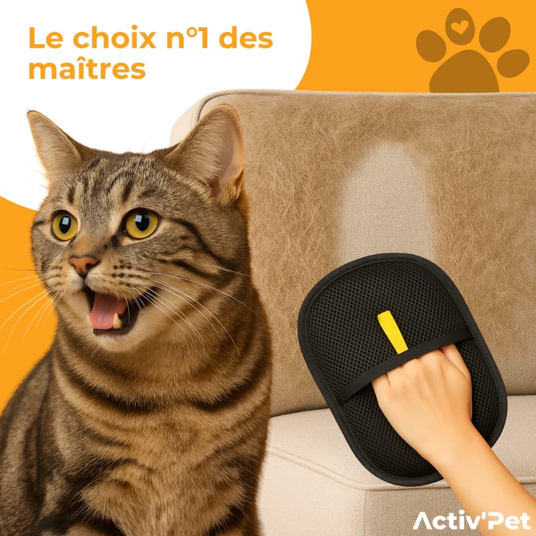 SWZEC Activ-Pet Gant Attrape'Poils