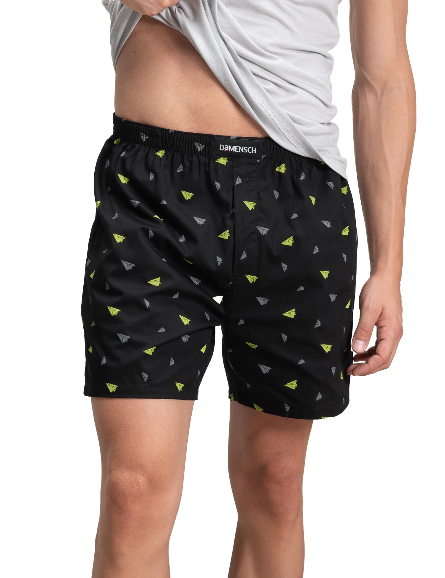 Regular Fit Solid 100% Soft & Durable Cotton Boxer Shorts Dual Pockets Anti-Bacterial Moisture Wicking Microfibre Waistband Ultra-Light Boxers for Men