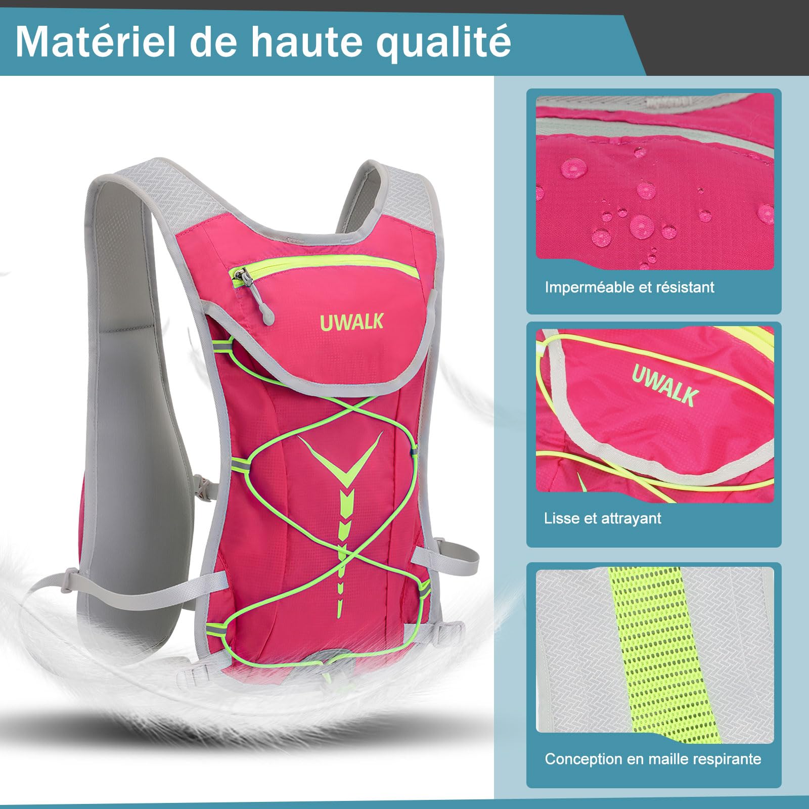 Sac à Dos D'hydratation Ultra-léger Pour Course Et Trail – Poche à Eau, Bouteille Souple, Gilet De Running Femme/homme