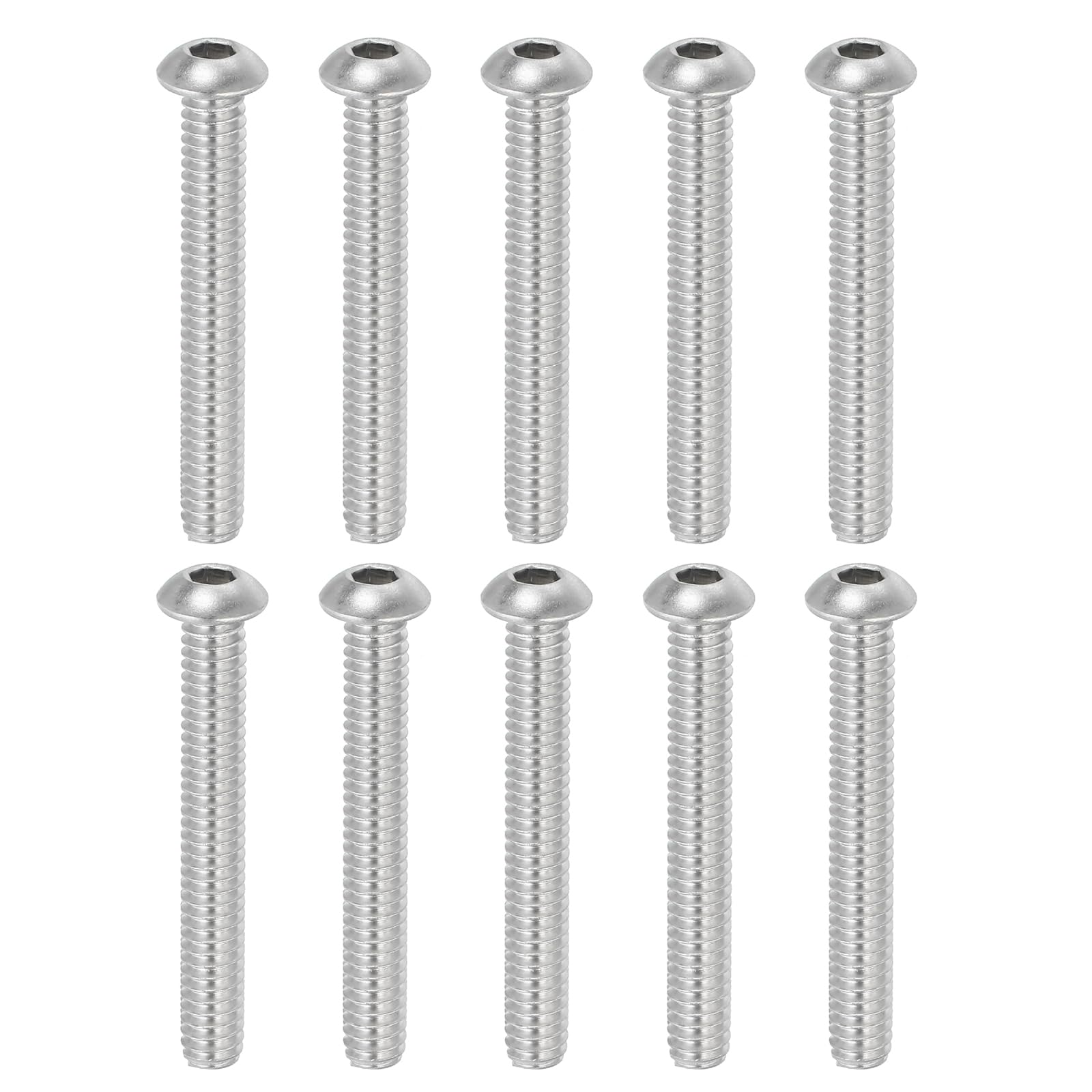 PATIKIL 1/4-10x2" Button Head Socket Cap Screws