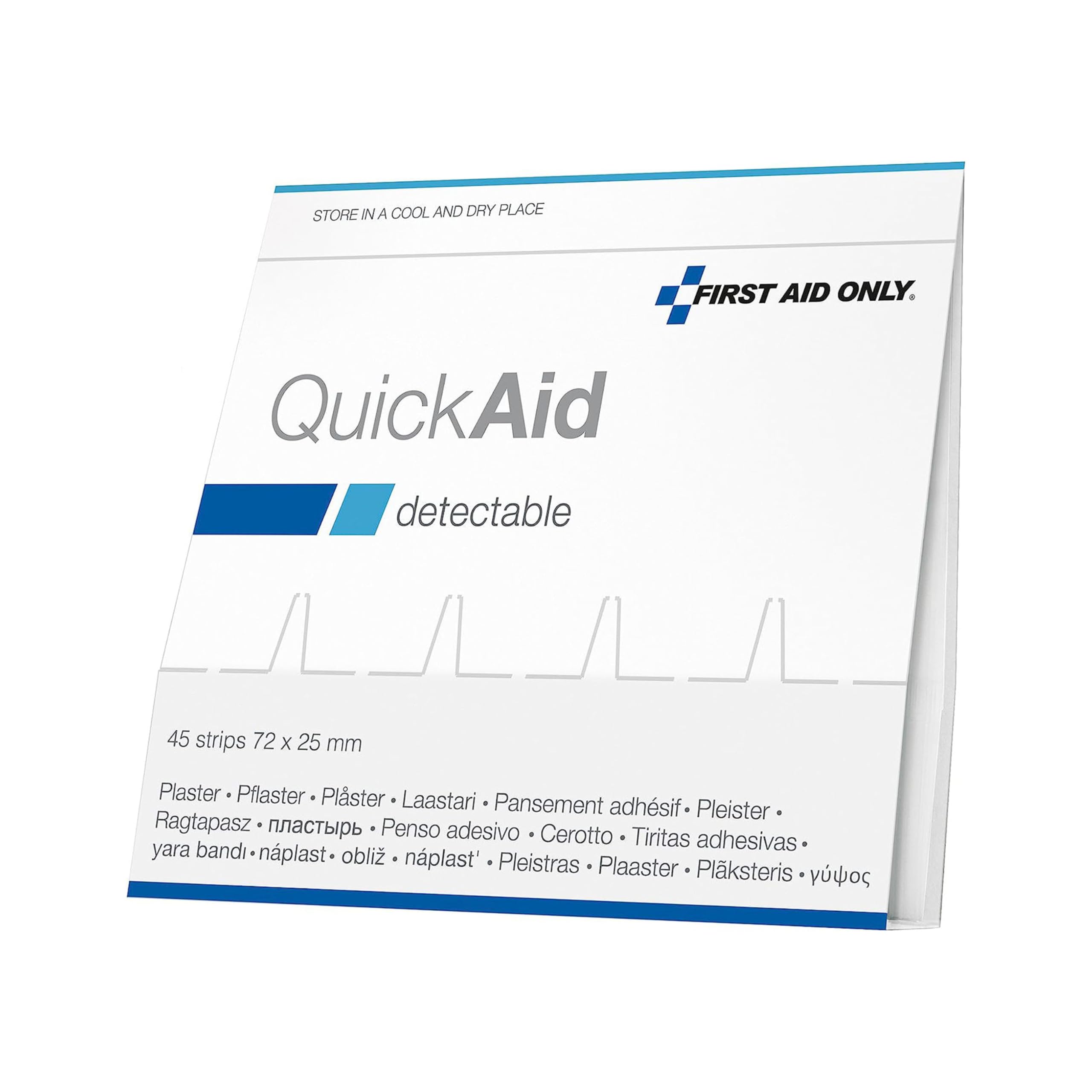 Plâtre recharges surface en métal quickaid lot de 45 pansement détectable bleu - 6
