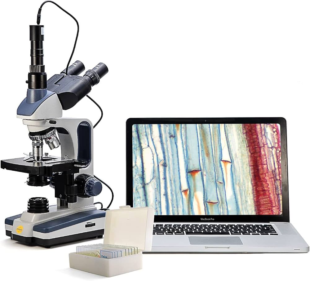 顕微鏡 新品 4-749-12 ECプランレンズ生物顕微鏡（カメラセット） MP38C500N