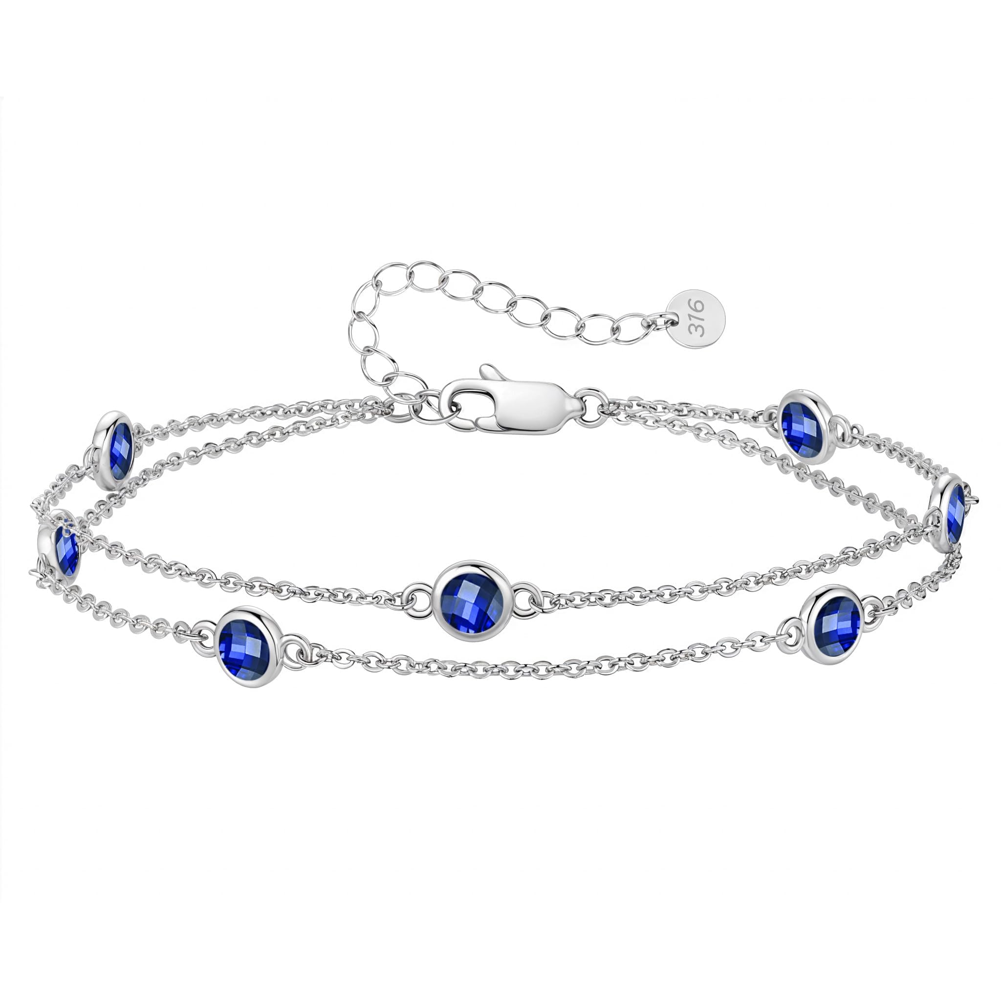 LOUISA SECRET Pferdeaugen Armband Damen 925 Sterling Silber Zirkonia Gold Armbänder Verstellbar Valentinstag Muttertag Geburtstags Weihnachten Geschenk für Sie Frauen Freundin mama