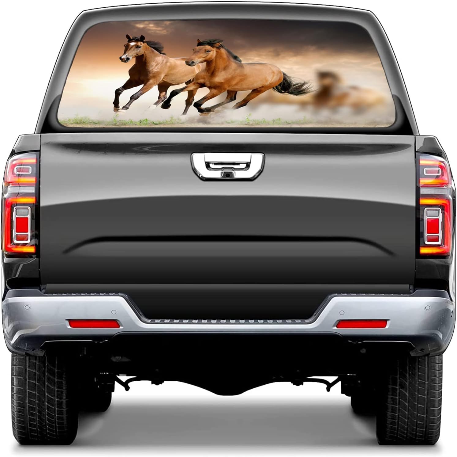 Amazon.com - Rear Window Sticker - Running White Horse Rear Window ...