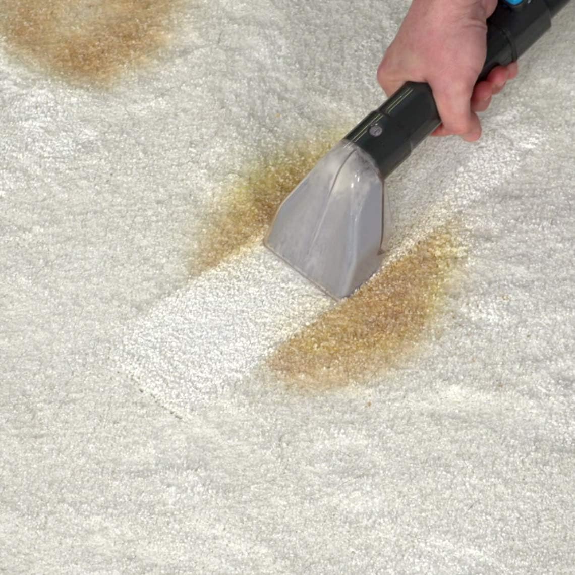 Livington SpotBlast – Pulitore macchie per tappeti, divano, tappezzeria e auto – Detergente per tappezzeria con spazzola 3 in 1 – Detergente per tappeti