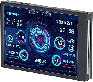 Mini tela USB IPS CPU GPU, subtela tipo C do computador Mini tela USB para PC RAM HDD monitor de dados tipo C subtela (Premium)