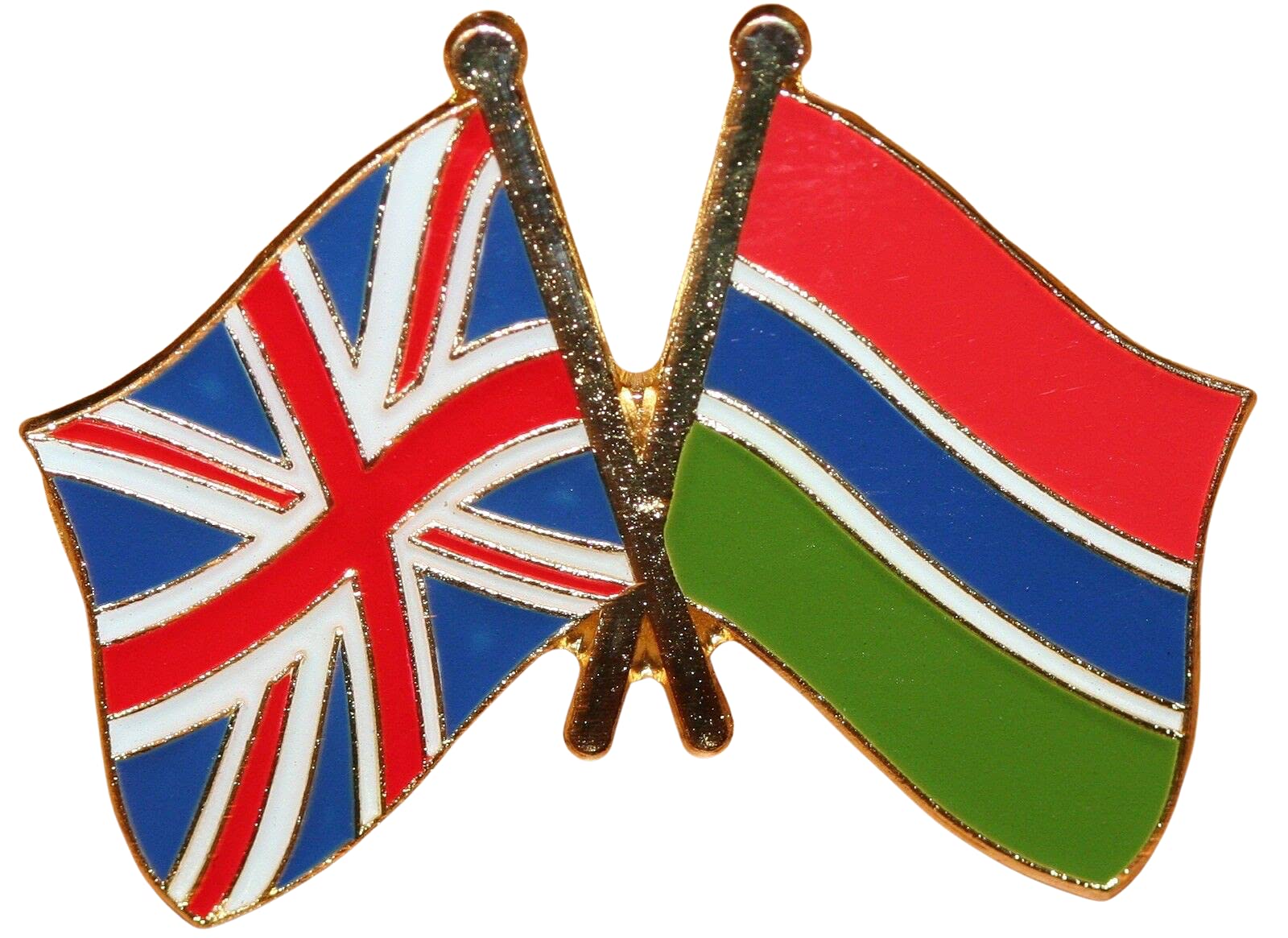 Buxton's Badges Multiple Uk & The Gambia Friendship Flag Pin Badge