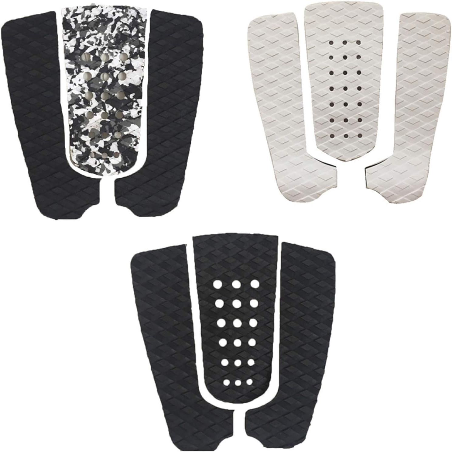 Non Slip SUP Surfboard Traction Pad Deck Grip Tail Pads for Paddle Board,Skimboard, Kayak Surfboard Accessories (Color : Black)