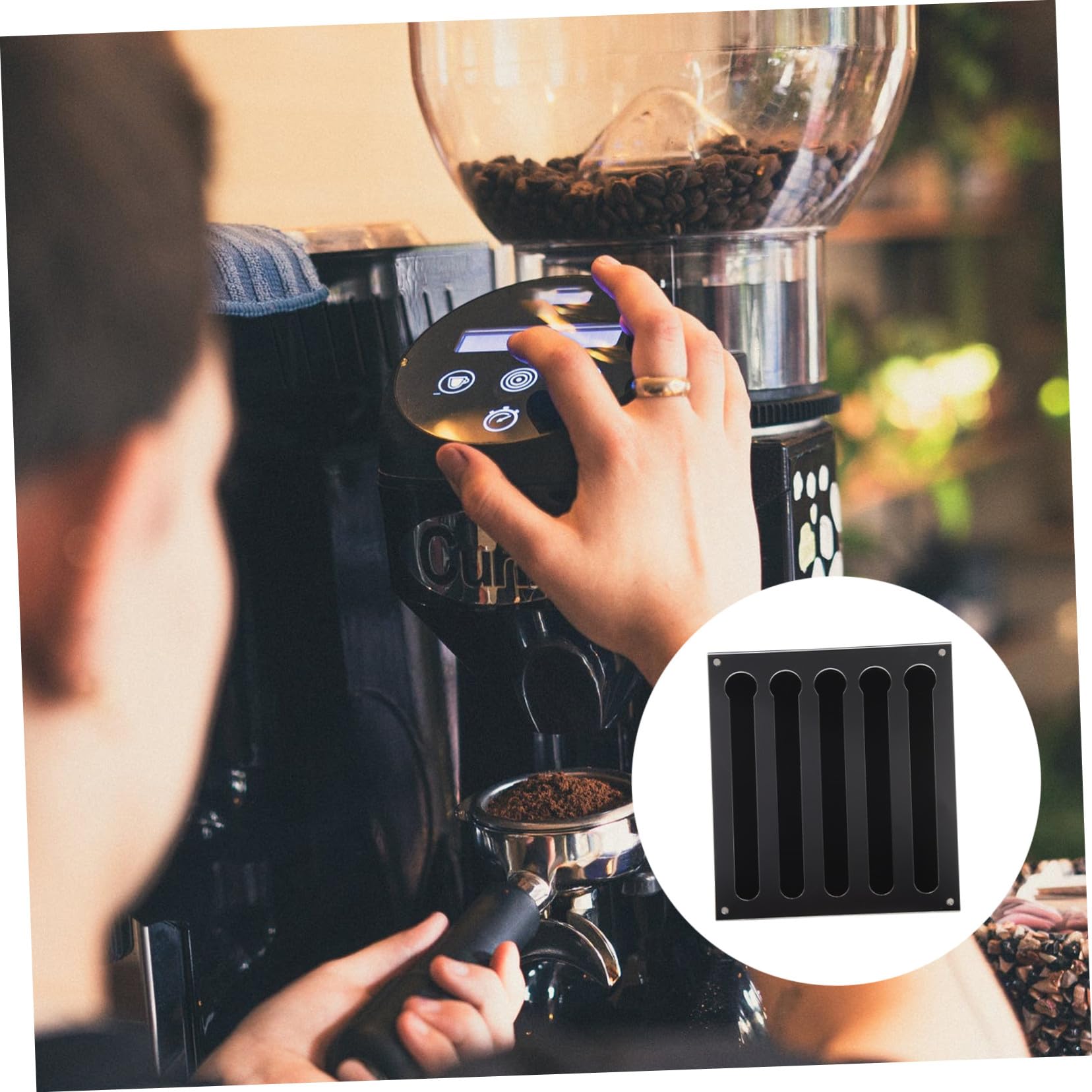 Cabilock Wandmontierter Kaffeekapselhalter Aus Transparenter Kapselbehälter Platzsparender Kaffeezubehör Für Espressomaschine