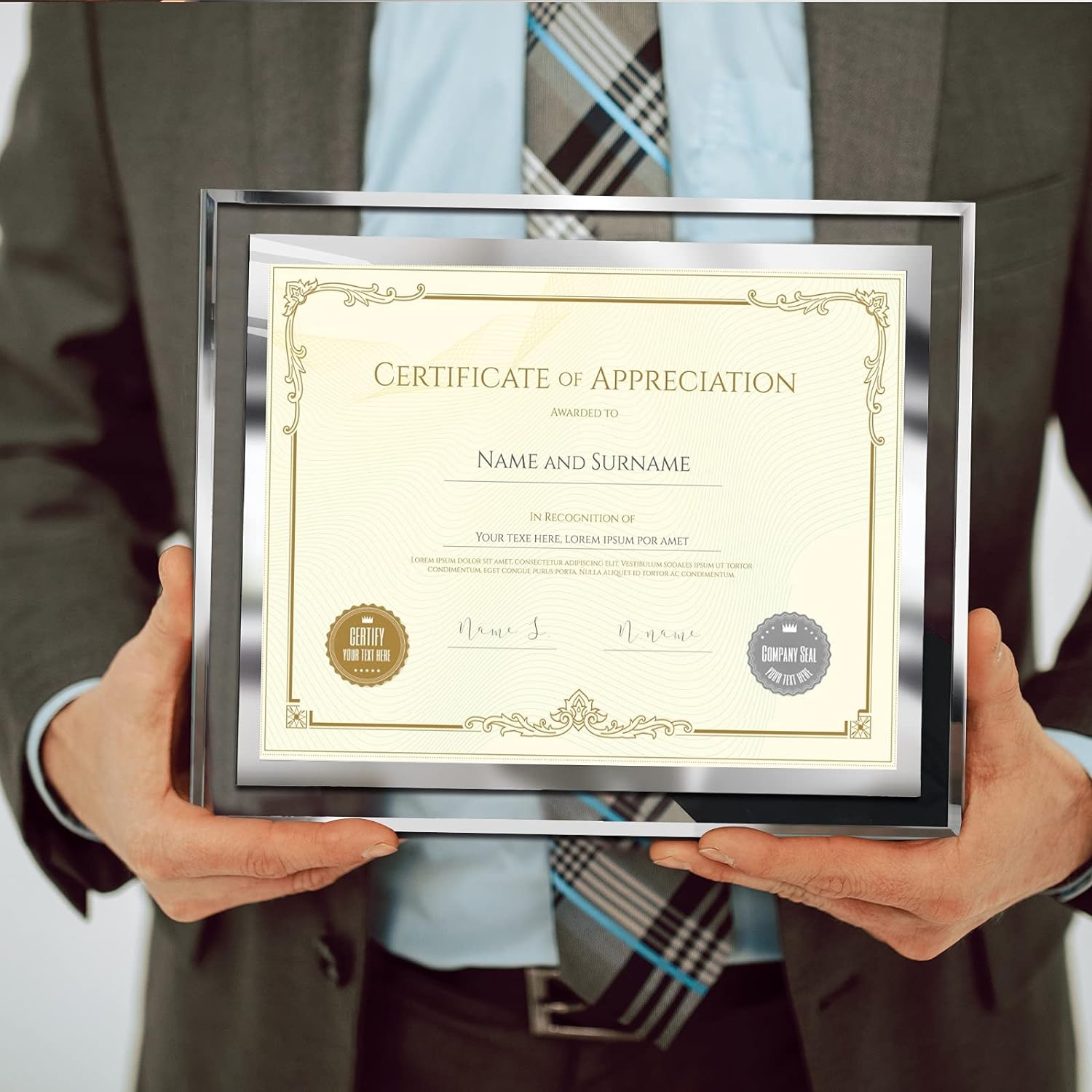 SESEAT 8.5 x 11 Certificate Document Frame Packs4 Diploma Glass Picture Frames for Tabletop