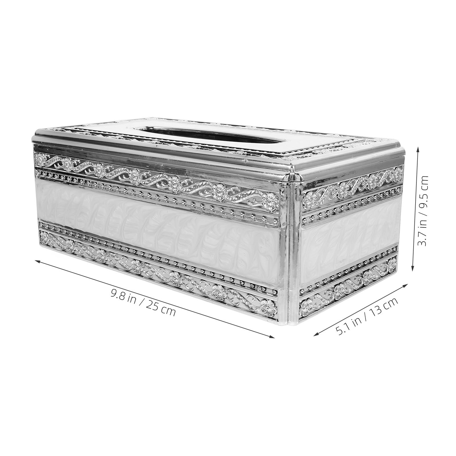 Europäische Taschentuchbox aus Acryl, Weiß, für Zuhause | Retro Design, Praktische Handhabung, Leicht zu Öffnen, Schlafzimmer und Esszimmer Geeignet