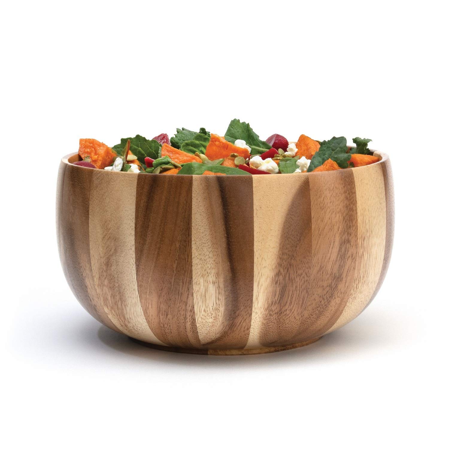 Lipper International Acacia Sunburst Ensaladera, talla única, color marrón