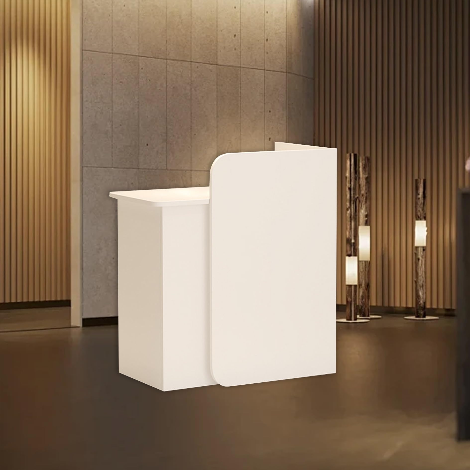 Piccola Banco Reception,Bancone Reception Estetica,Bancone Cassa,Banco Cassa per Negozio,Banconi di accoglienza Moderno con Cassetto,Consente di Risparmiare Spazio,Tavolo per Ufficio Beauty Salon(Whit