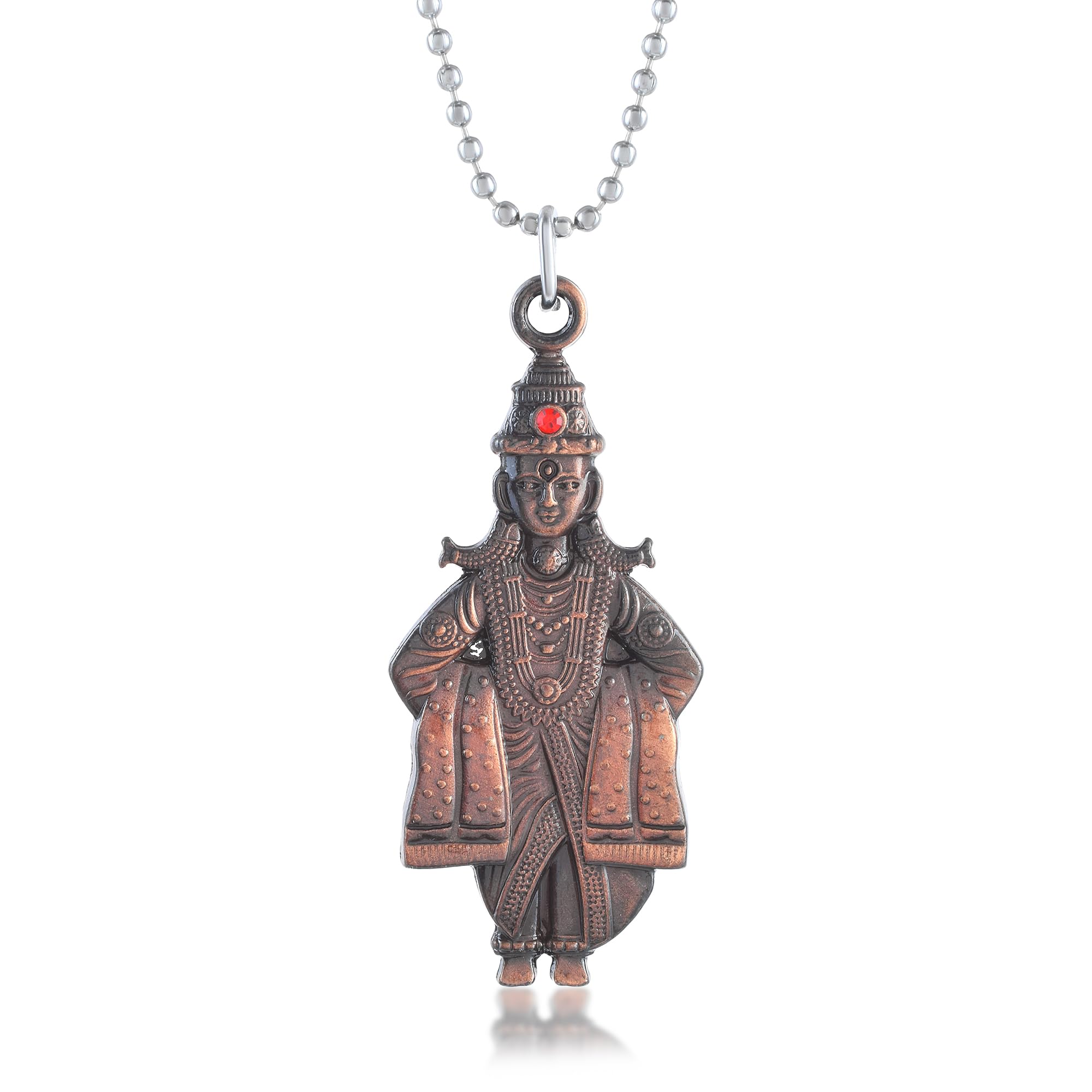Brass Pandharpur Lord Vithal Panduranga Vishnu Hari South Indian god Spiritual temple jewellery Pendant, (3 colour choice) for Men (SST8552PCMC)-image-21