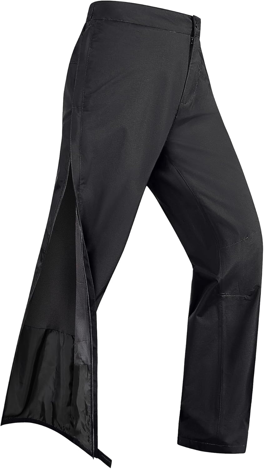 33,000ft Women's Side Zipper Rain Pants Lightweight Rain Over Pants Windproof Outdoor Pants for Hiking Fishing Golf